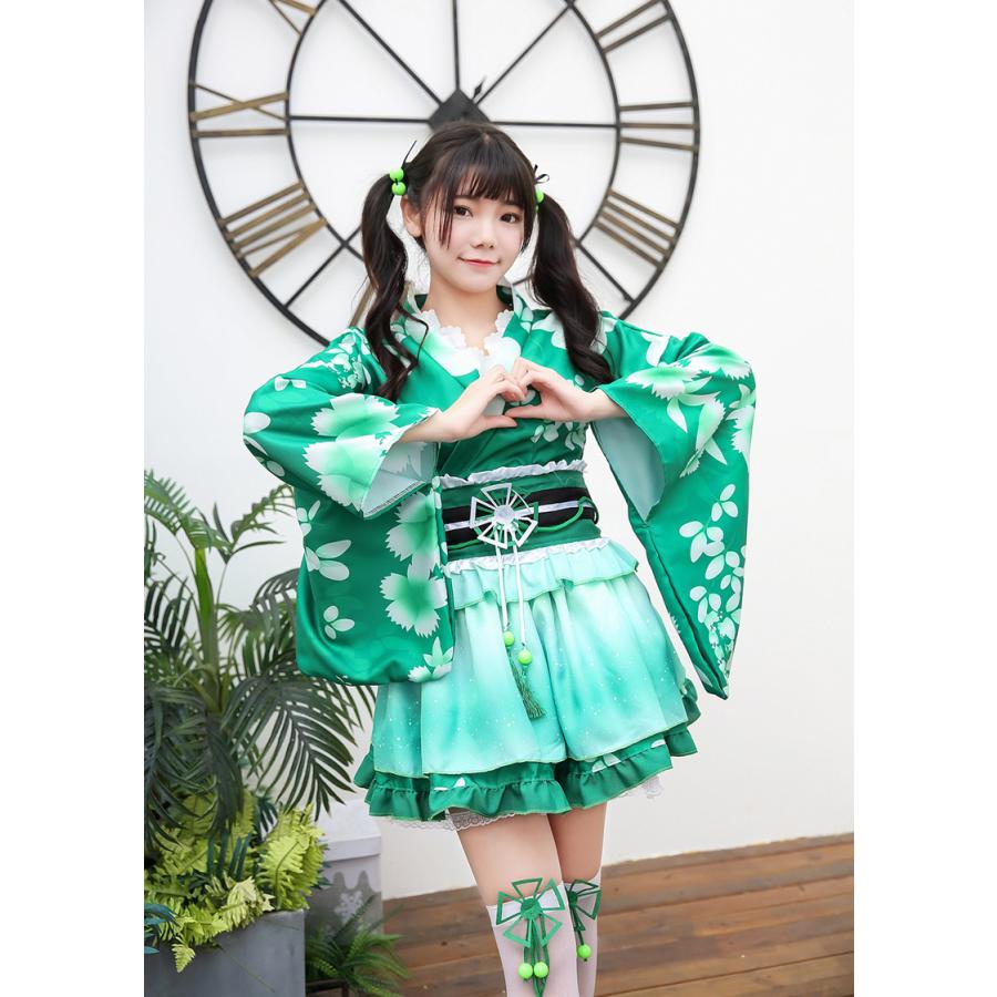 大正ロマン 袴 はかま 和服 着物 ドレス ミニドレス 花柄 ゴスロリ ロリータ服 かわいい コスプレ 衣装 ハロウィン 仮装 巫女 浴衣 アニメ 制服 和装 パーティー｜komudoristore｜13