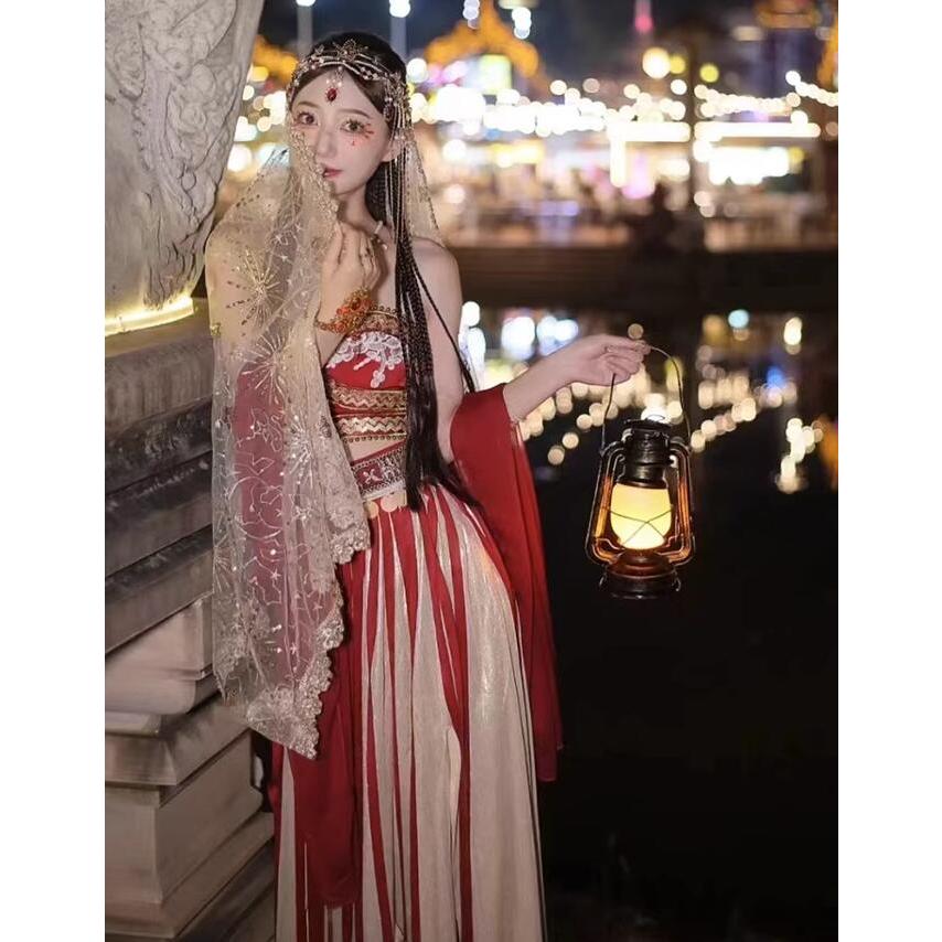 中華風アラビアン漢服 レディース敦煌飛天漢唐衣装ベリーダンス