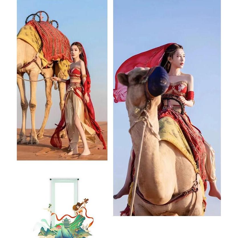 洋服ダンス　アジアン風 楽天市場】中華 敦煌舞踊 ダンス 衣装10点セット 11点セット