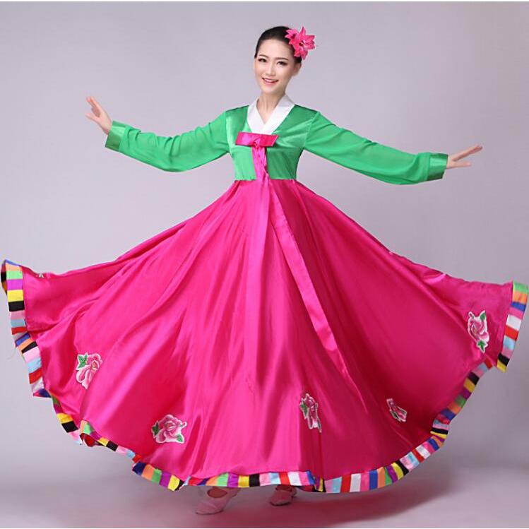 伝統刺繍韓服ダンスコスチューム 女性 民俗姫 トラディショナル