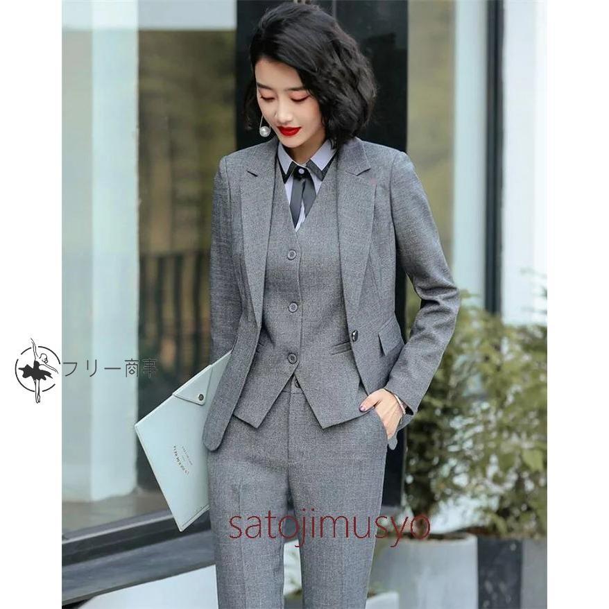 23区 スーツ ジャケット、スカート、パンツの3ピース （3点セット） ニッセン（nissen） スーツ 小さいサイズ レディース 3点セット