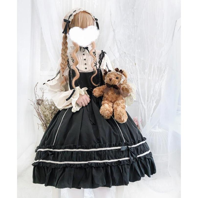 ロリータメイドキャミワンピ 黒系ゴスロリワンピース 萌え萌え ロリータメイドキャミワンピ 黒系ゴスロリワンピース 萌え萌え