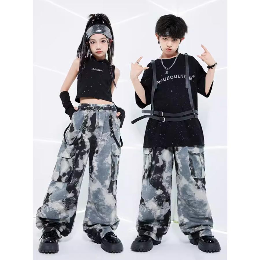 キッズダンス衣装 セットアップ ヒップホップ ファッション ロング