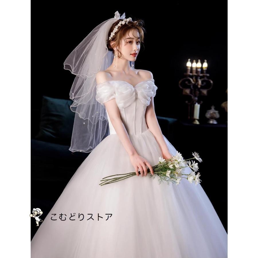 オフショルダー ウエディングドレス ロング丈 マキシ丈 Aライン オフショルダー ウエディングドレス ロング丈 マキシ丈 Aライン