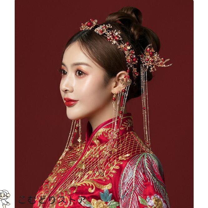 中華風アクセサリー 漢服 チャイナ服用 コスプレ髪飾り ティアラ