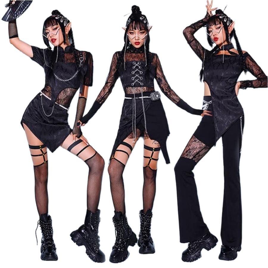 韓国 ダンス衣装 大人 セットアップ ヒップホップ レディース 黒 韓国 ダンス衣装 大人 セットアップ ヒップホップ レディース 黒