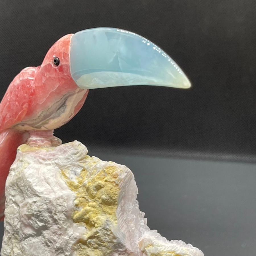 インカローズ43.7ロードクロサイト鑑賞石石置物オブジェインテリア