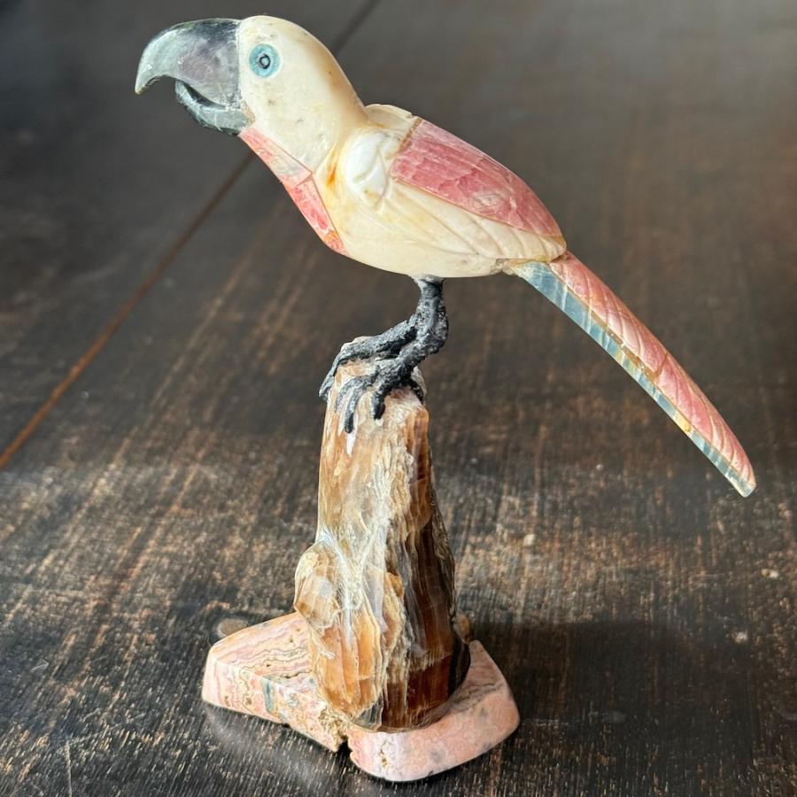 インカローズ 天然石 パワーストーン ロードクロサイト 原石 彫刻 送料無料 インテリア 人気 誕生石 7月 かわいい ギフト プレゼント | 