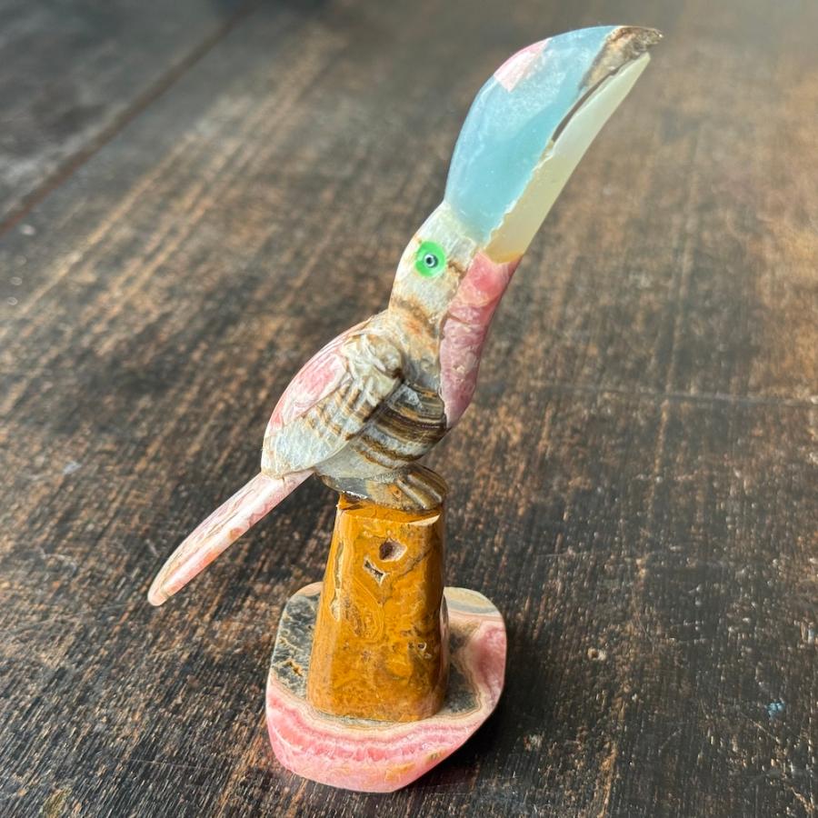 インカローズ 天然石 パワーストーン ロードクロサイト 原石 彫刻 送料無料 インテリア 人気 誕生石 7月 かわいい ギフト プレゼント 553 | 