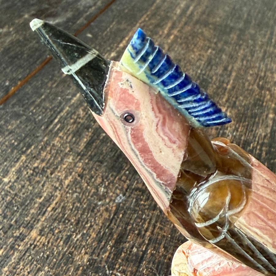 インカローズ 天然石 パワーストーン ロードクロサイト 原石 彫刻 鳥 置物 送料無料 インテリア 人気 誕生石 7月 かわいい ギフト プレゼント 554 |  | 08