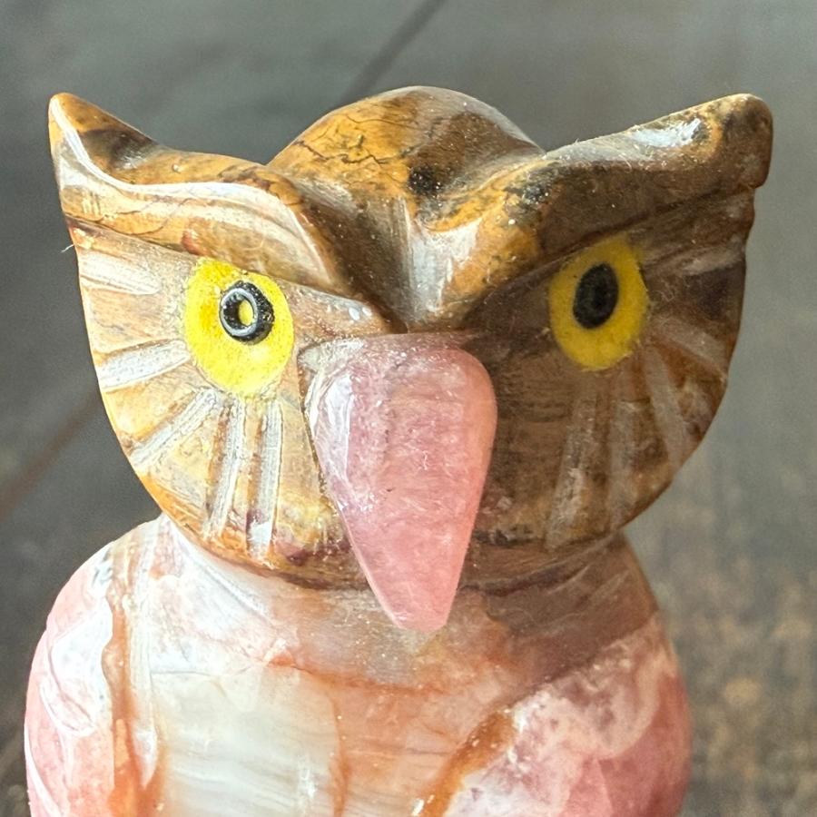 インカローズ 天然石 パワーストーン ロードクロサイト 原石 彫刻 鳥 置物 送料無料 インテリア 人気 誕生石 7月 かわいい ギフト プレゼント 567 |  | 10