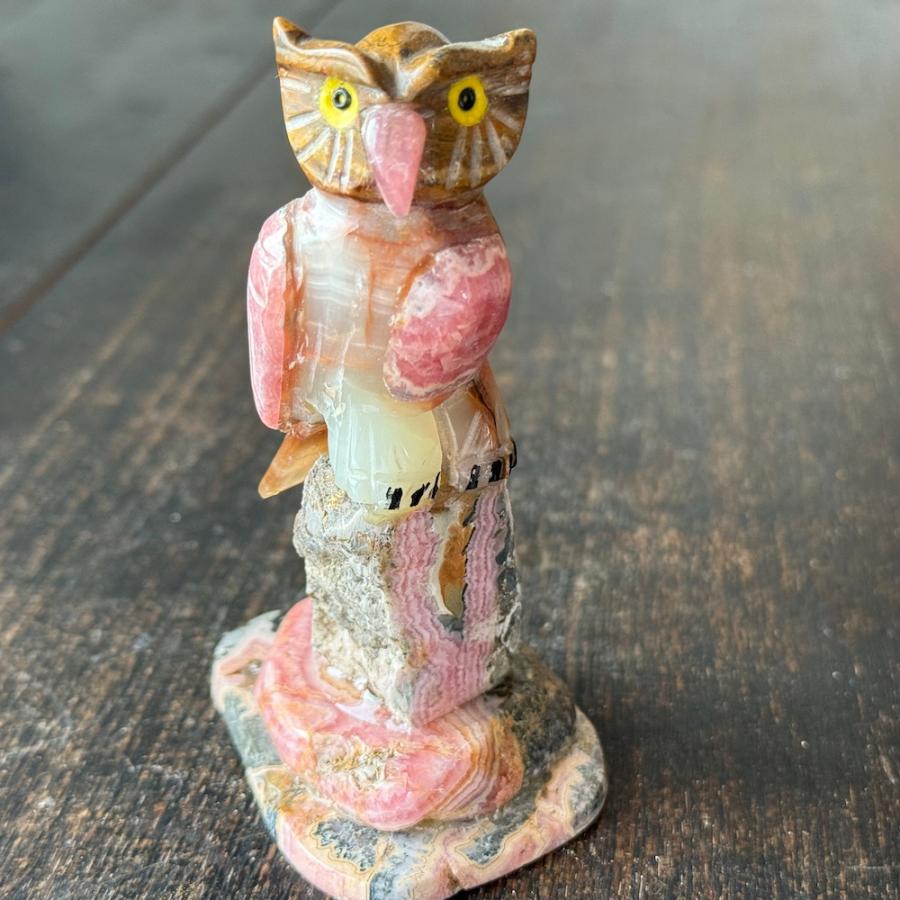 インカローズ 天然石 パワーストーン ロードクロサイト 原石 彫刻 鳥 置物 送料無料 インテリア 人気 誕生石 7月 かわいい ギフト プレゼント 567 |  | 02