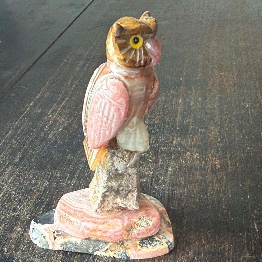 インカローズ 天然石 パワーストーン ロードクロサイト 原石 彫刻 鳥 置物 送料無料 インテリア 人気 誕生石 7月 かわいい ギフト プレゼント 567 |  | 03