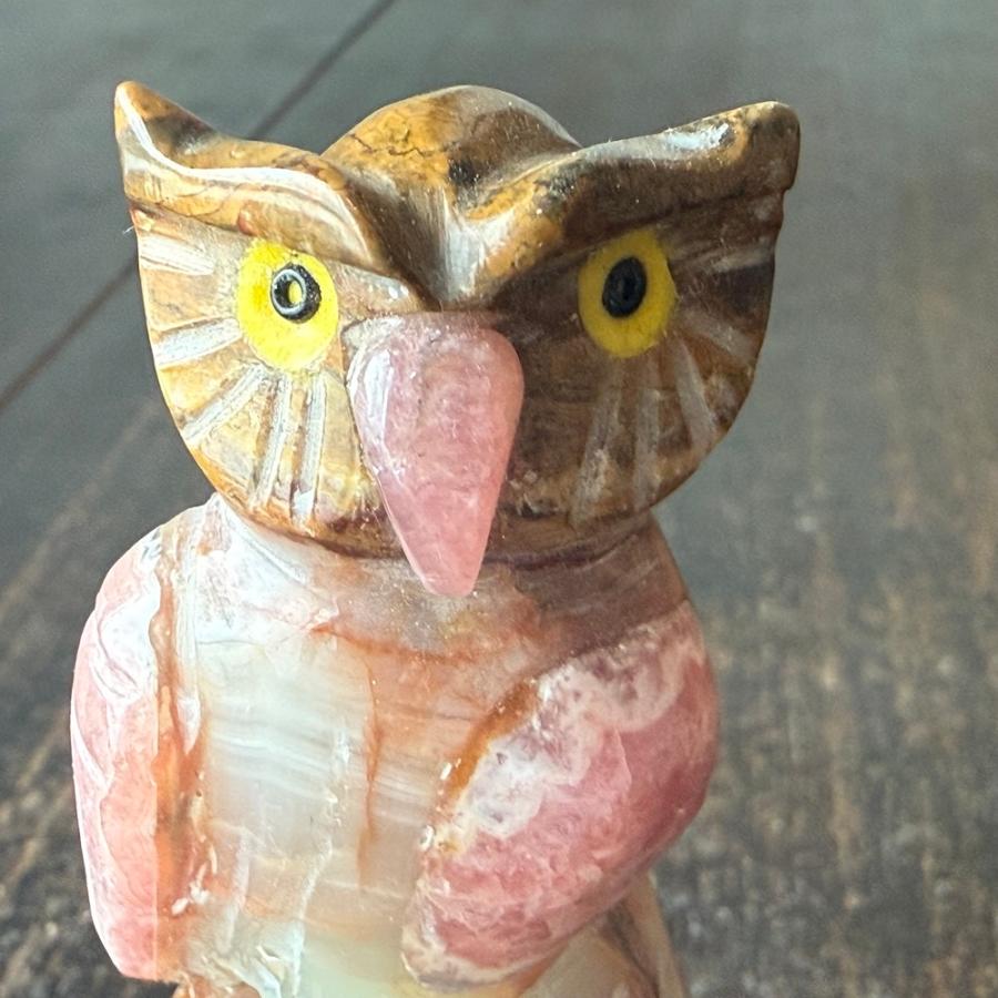 インカローズ 天然石 パワーストーン ロードクロサイト 原石 彫刻 鳥 置物 送料無料 インテリア 人気 誕生石 7月 かわいい ギフト プレゼント 567 |  | 05