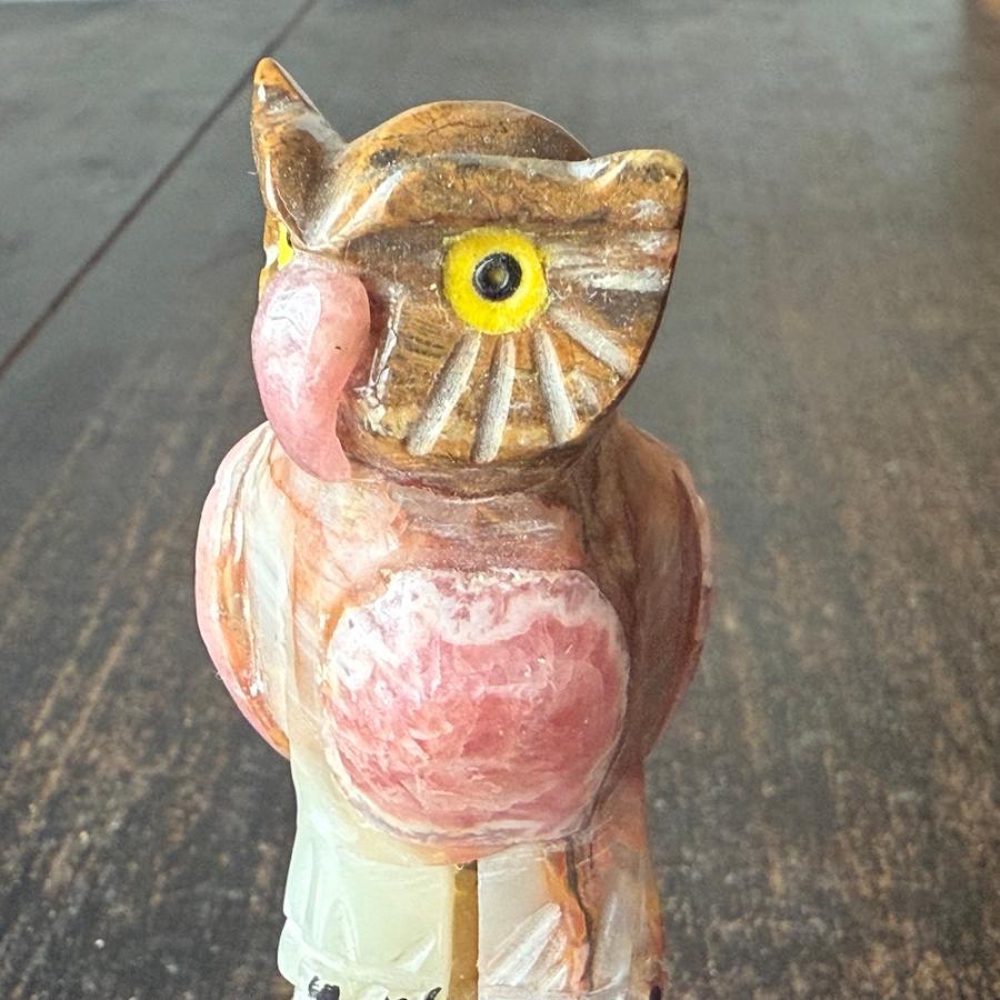 インカローズ 天然石 パワーストーン ロードクロサイト 原石 彫刻 鳥 置物 送料無料 インテリア 人気 誕生石 7月 かわいい ギフト プレゼント 567 |  | 06