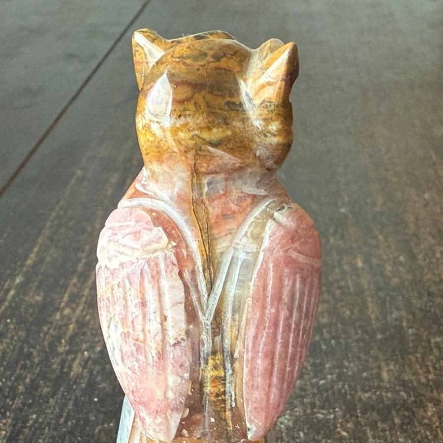 インカローズ 天然石 パワーストーン ロードクロサイト 原石 彫刻 鳥 置物 送料無料 インテリア 人気 誕生石 7月 かわいい ギフト プレゼント 567 |  | 09