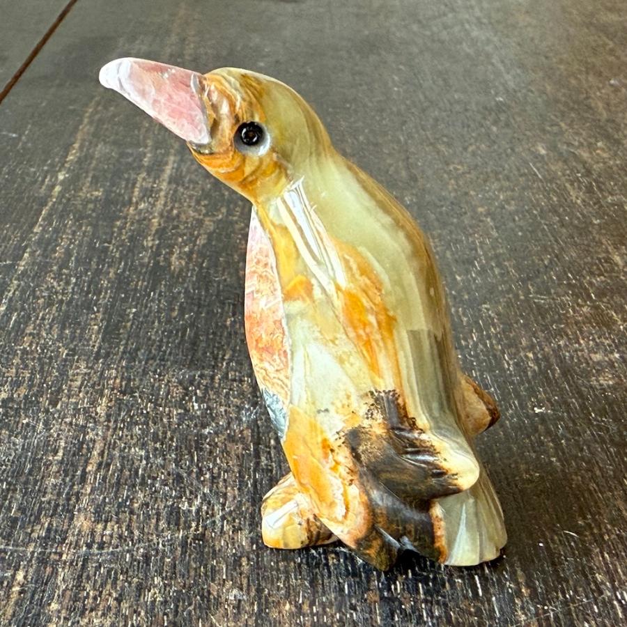 インカローズ ロードクロサイト 原石 天然石 パワーストーン 鍾乳石 鉱物 鉱石 置き石 ペンギン 鳥 置物 鳥の置物 ペンギンの置物 581 |  | 01