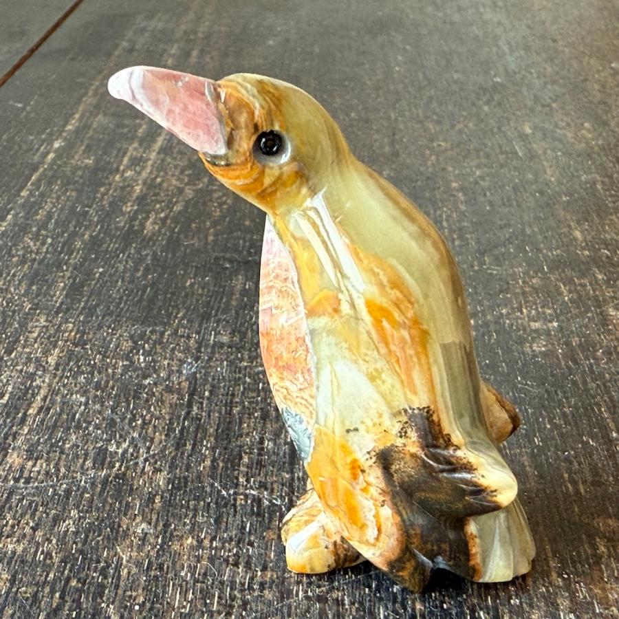 インカローズ ロードクロサイト 原石 天然石 パワーストーン 鍾乳石 鉱物 鉱石 置き石 ペンギン 鳥 置物 鳥の置物 ペンギンの置物 581 |  | 07