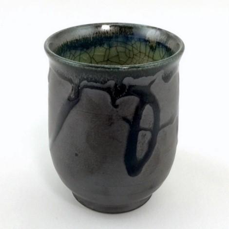 大堀相馬焼 黒釉 2.4 長湯呑 【 相馬焼 駒絵 】 : 今辰Yahoo