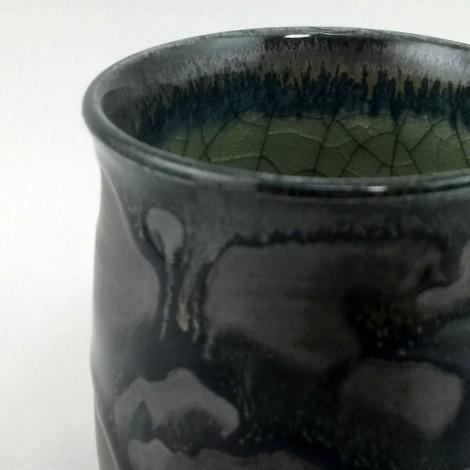 大堀相馬焼 黒釉 2.2 長湯呑 【 相馬焼 駒絵 】 : 今辰Yahoo