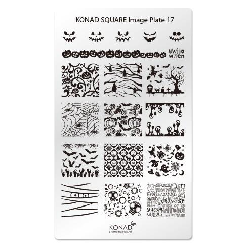 コナド スタンピングネイルアート スクエアイメージプレート17 【KONAD 