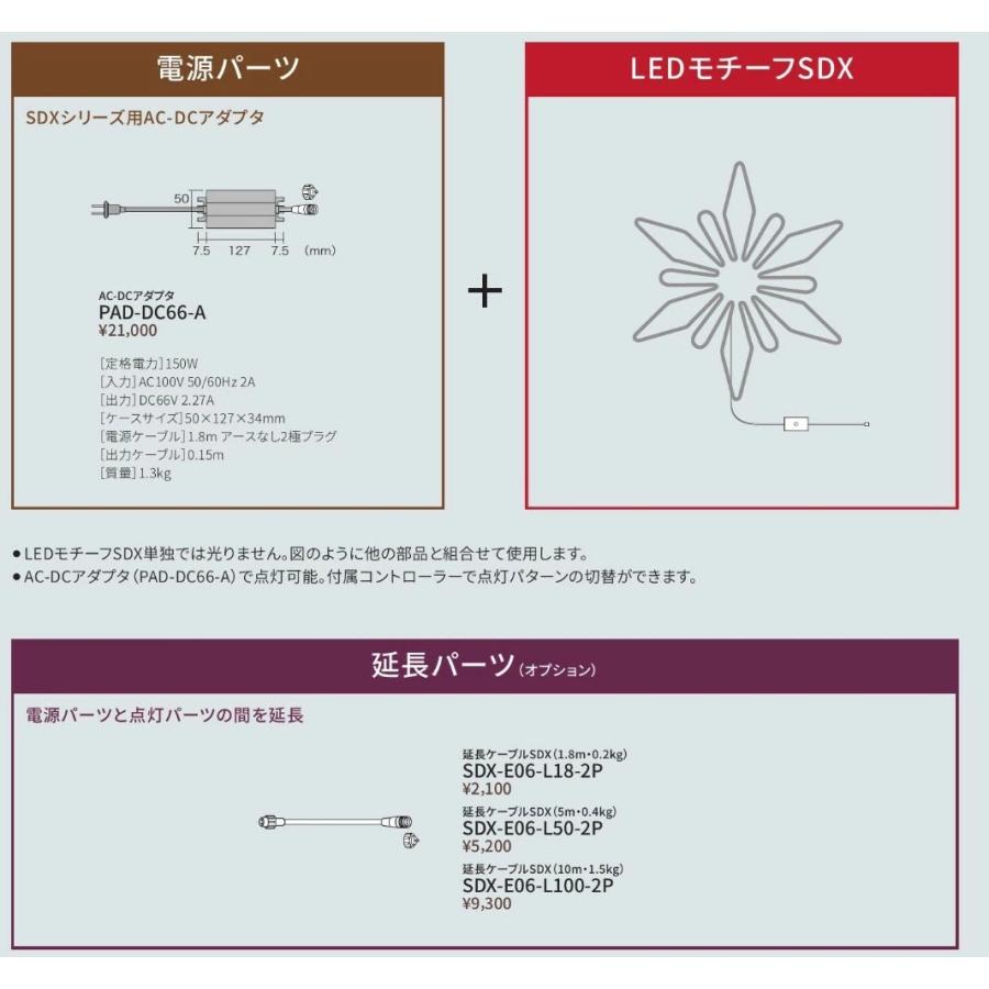 ジェフコム イルミネーション LEDモチーフSDX マルチパターンタイプ フラワーB SDX-C03-MP【法人様限定】【代引不可】【北海道・沖縄・離島別途運賃】の画像
