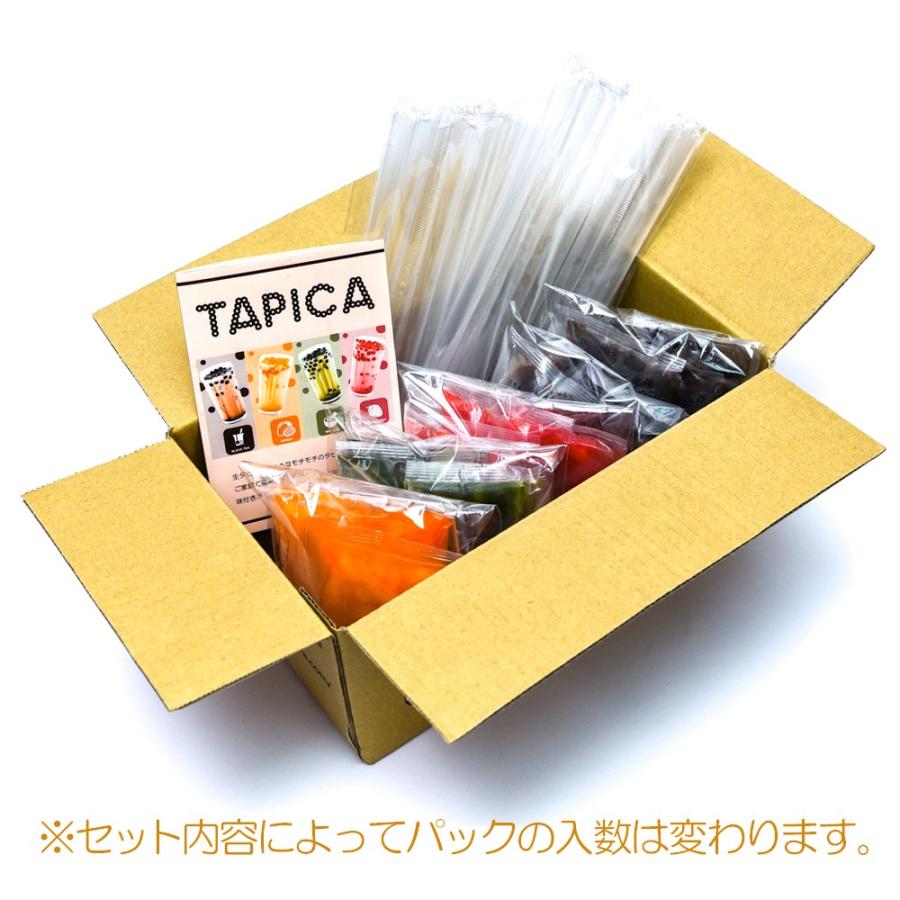 作り方簡単！1杯ずつ作れる！タピオカドリンク！ 冷凍タピオカ個食パック【TAPICA】バラエティーセット １５ｐｃ【メイン：完熟マンゴー】送料無料｜konamon-senka｜02