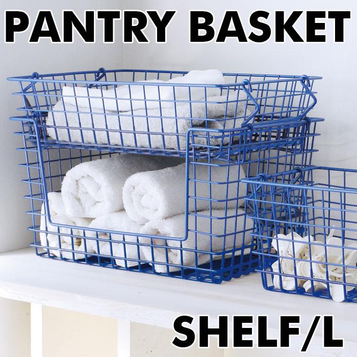 Pantry Basket シェルフ L Blue ワイヤーバスケット かご キッチン ランドリー 収納 整理 隙間収納 デッドスペース収納 現代百貨 A098bl やるきゃんヤフー店 通販 Yahoo ショッピング