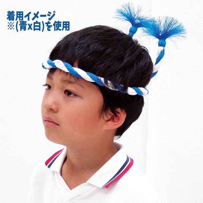 ねじりはちまき 青ｘ白 上品 ハチマキ 鉢巻 運動会 体育祭 ダンス 団体 チーム アーテック 1331 応援 踊り