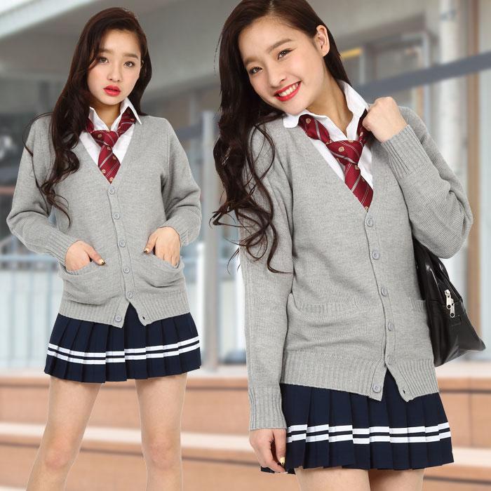 Teens Ever 16aw カーディガン 杢グレー Lサイズ スクールカーディガン 女子 レディース 長袖 制服 無地 高校生 中学生 学校 やるきゃんヤフー店 通販 Yahoo ショッピング