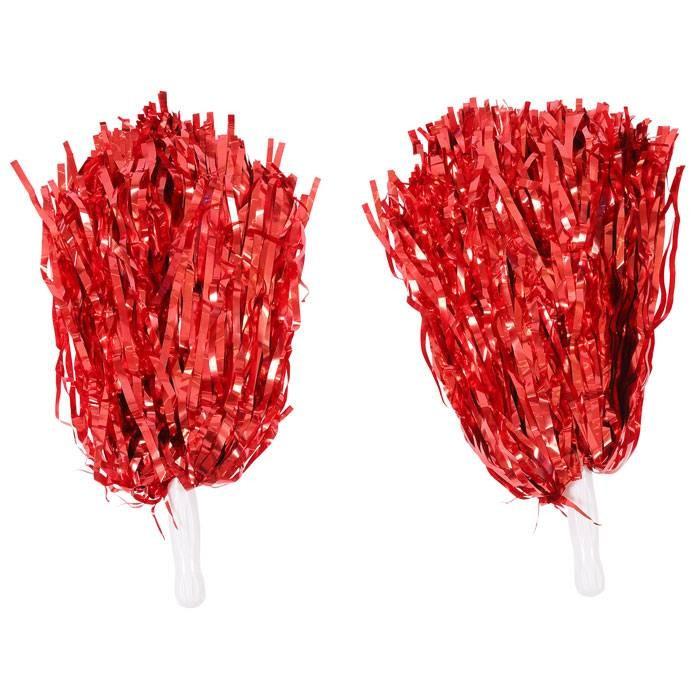 フレフレチアポンポン赤 チアリーダー チアガール 応援 コスチューム コスプレ衣装 仮装 変装 小道具 クリアストーン やるきゃんヤフー店 通販 Yahoo ショッピング