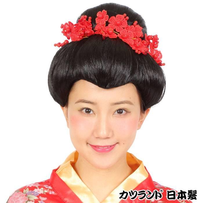 カツランド 日本髪 かつら 和装 時代劇 かぶりもの パーティ 変装 仮装 宴会 コスプレ 小道具 クリアストーン やるきゃんヤフー店 通販 Yahoo ショッピング