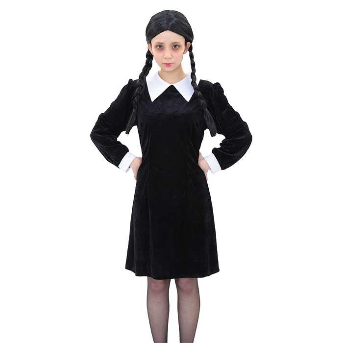 Hw ベルベットワンピースガール ハロウィン コスプレ コスチューム 黒 ブラック ワンピ 衣装 仮装 変装 レディースサイズ やるきゃんヤフー店 通販 Yahoo ショッピング