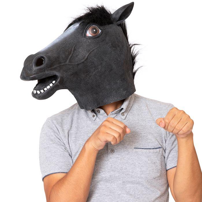 ラバーマスク 黒馬 仮装 変装 リアル おもしろ マスク ジョーク 爆笑 宴会 コスプレ パーティグッズ うま 馬 ウマ 午 クリアストーン やるきゃんヤフー店 通販 Yahoo ショッピング