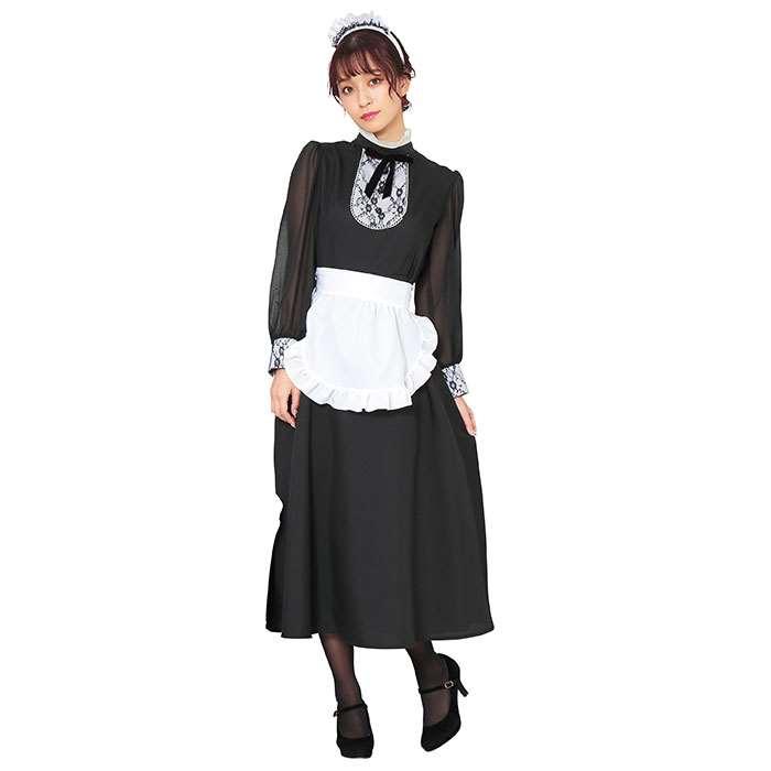 Hw ノーブルロングメイド コスチューム レディースサイズ 女性 ハロウィン コスプレ 衣装 仮装 変装 メイド ロング丈 ワンピース やるきゃんヤフー店 通販 Yahoo ショッピング