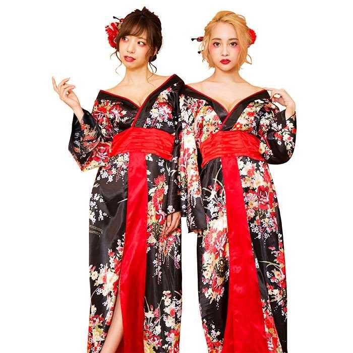 Glowholic 花魁 おいらん コスチューム コスプレ 和風 着物風ワンピース 仮装 変装 ハロウィン 宴会 イベント やるきゃんヤフー店 通販 Yahoo ショッピング