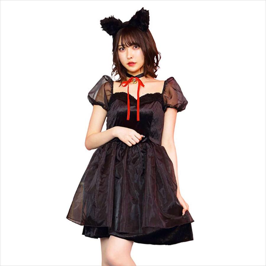 Tg ブラックキャット 黒猫 Cat ねこ ワンピース 猫耳 ネコ レディースサイズ コスチューム コスプレ 衣装 仮装 変装 やるきゃんヤフー店 通販 Yahoo ショッピング