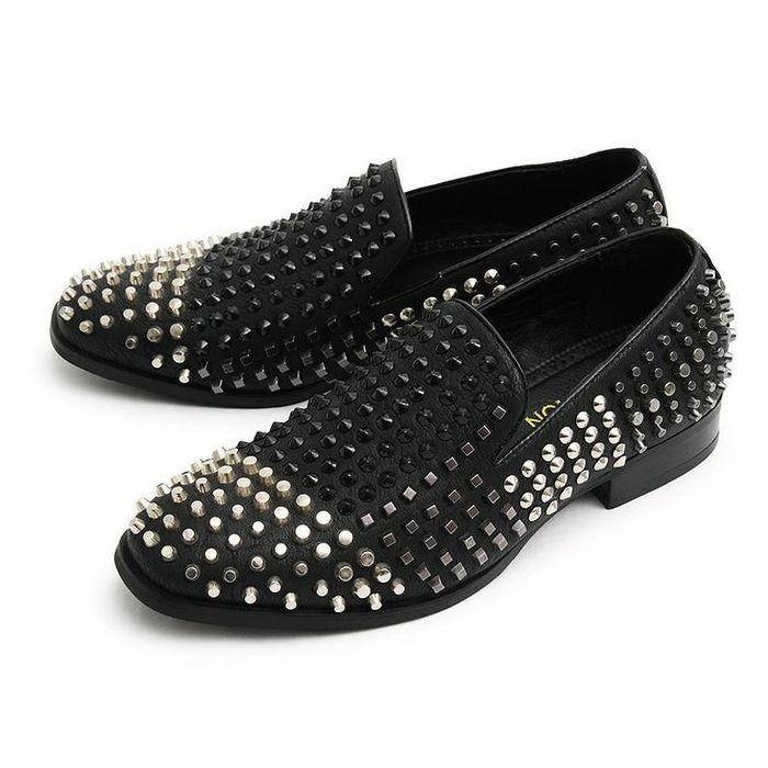 北海道 沖縄 離島配送不可 代引不可 スタッズシューズ メンズシューズ オペラシューズ スタッズシューズ スタッズ スリッポン v やるきゃんヤフー店 通販 Yahoo ショッピング