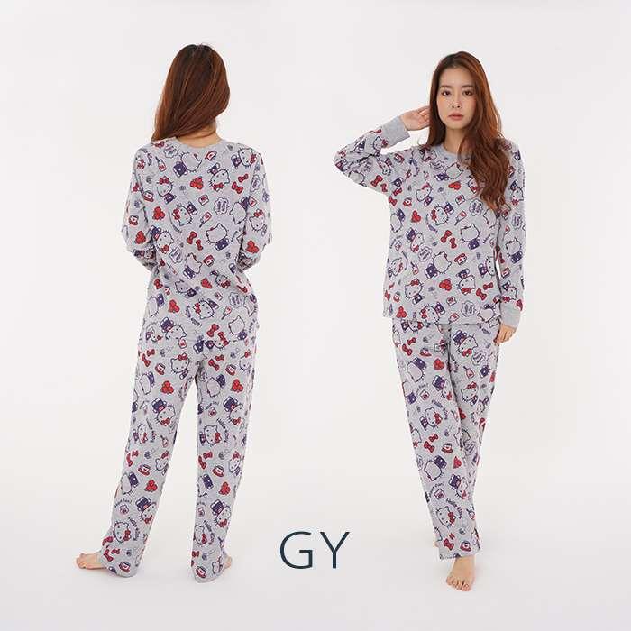 パジャマ キティfavorite Item セットアップパジャマ レディースサイズ 上下セット クルーネック ハローキティ サンリオ キャラクターパジャマ v やるきゃんヤフー店 通販 Yahoo ショッピング