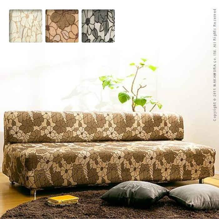 北海道 沖縄 離島配送不可 ソファカバー 3人掛け アームなし 肘掛けなし ストレッチフィット 大花柄 ナカムラ v やるきゃんヤフー店 通販 Yahoo ショッピング