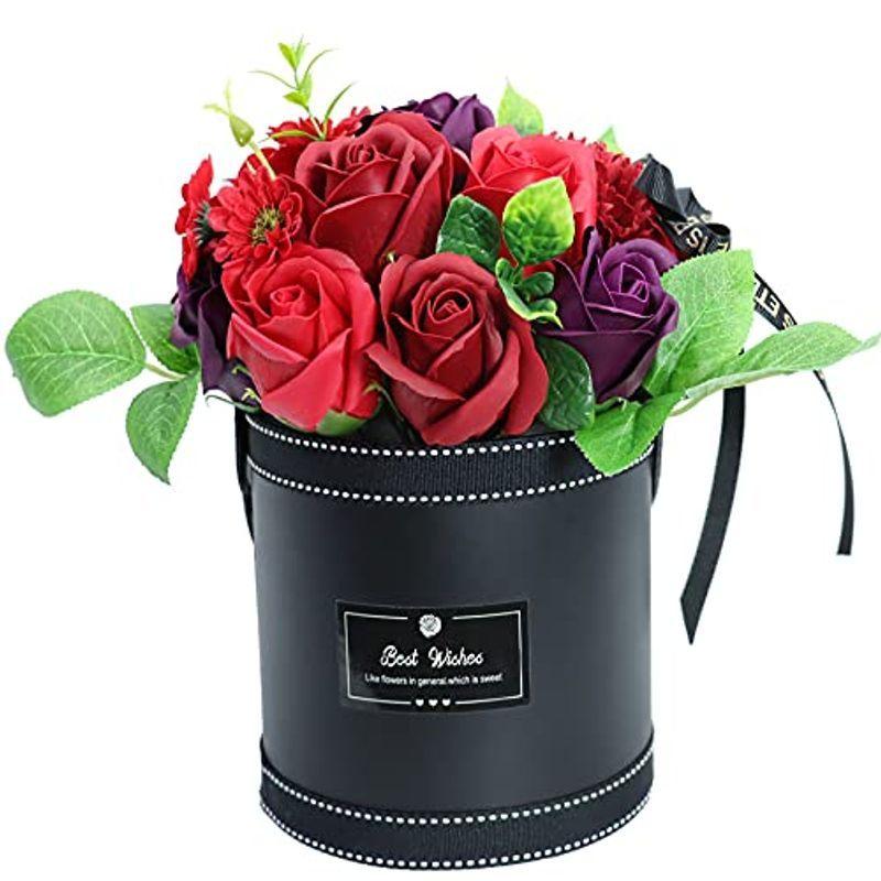 ソープフラワー バラ 花束 バレンタインデー 母の日 バラ型 枯れない花 造花 薔薇 石鹸花 ギフト メッセージカード付き贈り物 お見舞い Sale 58 Off