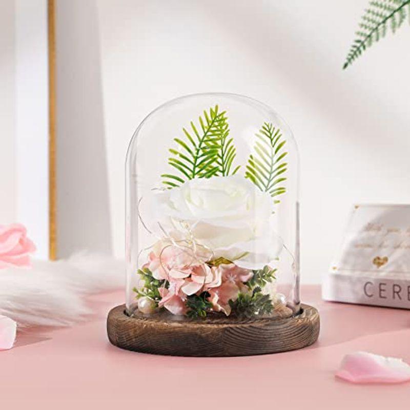 新作 人気 造花 ガラスドーム Lewondr 枯れない花 長持ち バレンタイン 飾り Ledライト付き 部屋飾り インテリア 引越しバラ 母の日 記念 Witravel It