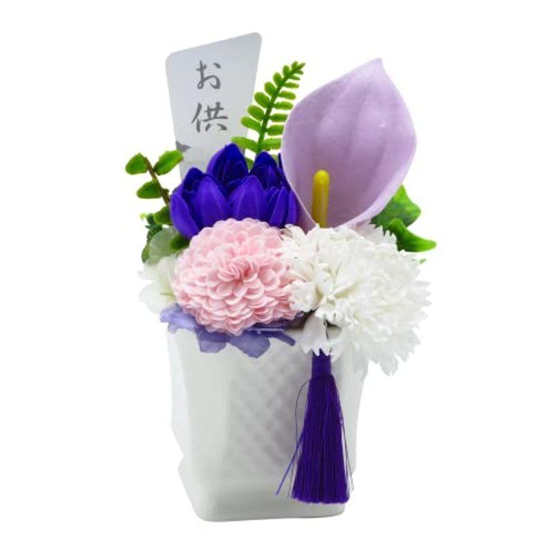 お供え 花 仏花 造花 石鹸素材で作られた造花 お盆 ソープフラワー 買取り実績 アレンジメント