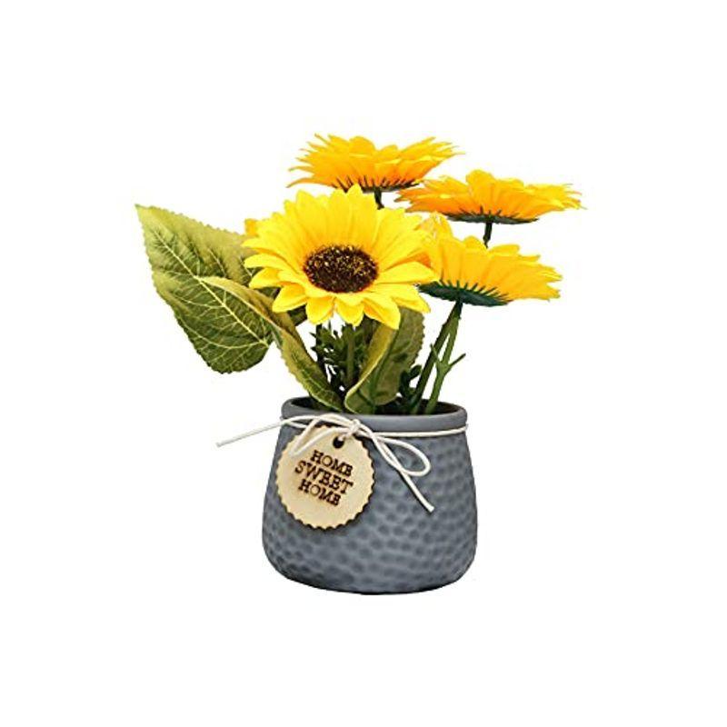 966円 大規模セール Aicvhinひまわり 造花 人工観葉植物 ひまわり 鉢植え 花鉢 ひまわりの花束 向日葵 父の日 プレゼント撮影 お祝い インテリア