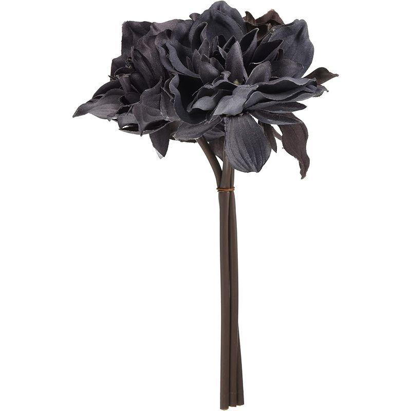 Asca 造花 ダリア 1束3本 全長cm 新生活 直径11cm A 063b グレイブラウン 花径9cm