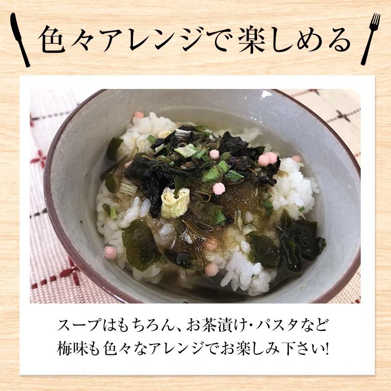 昆布 海藻 がごめ昆布 わかめ とろろ昆布入 即席 ギフト 海藻スープ インスタント 食物繊維 食品 たっぷり30杯分 とろりんスープ （うめ味） 60g×2袋｜konbu-genzouya｜07