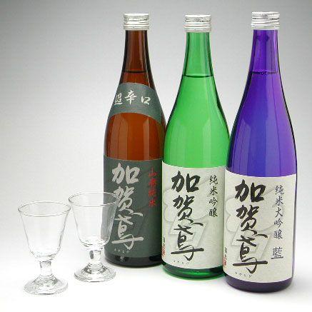 金沢の地酒 加賀鳶 特撰三種セット グラス付き ファクトリーアウトレット 店舗良い