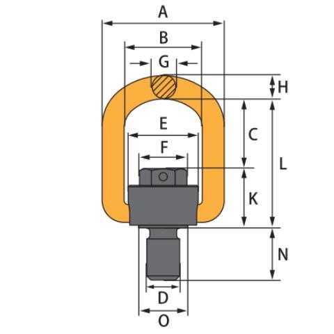 自在アイボルト フレノリンクボルト 回転アイボルト 回転式アイボルト