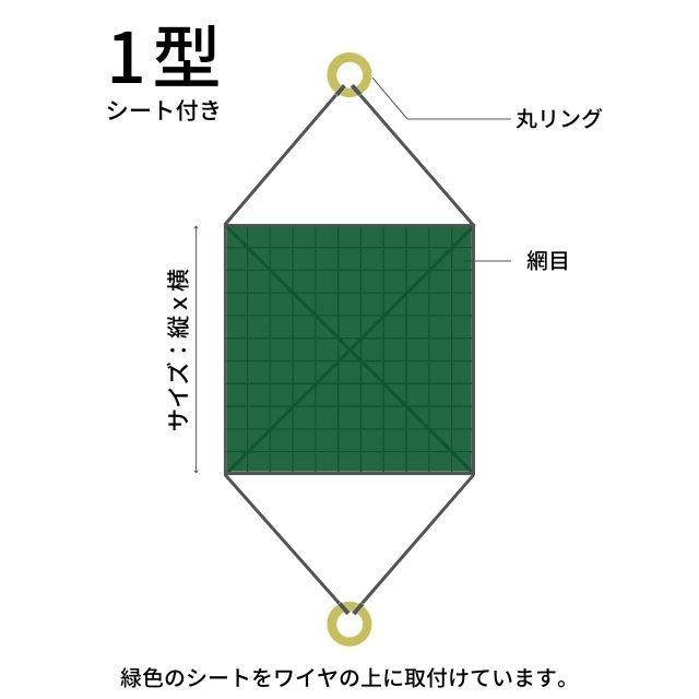 コンドーテック ワイヤモッコ ワイヤーモッコ 1型 丸リングタイプ 
