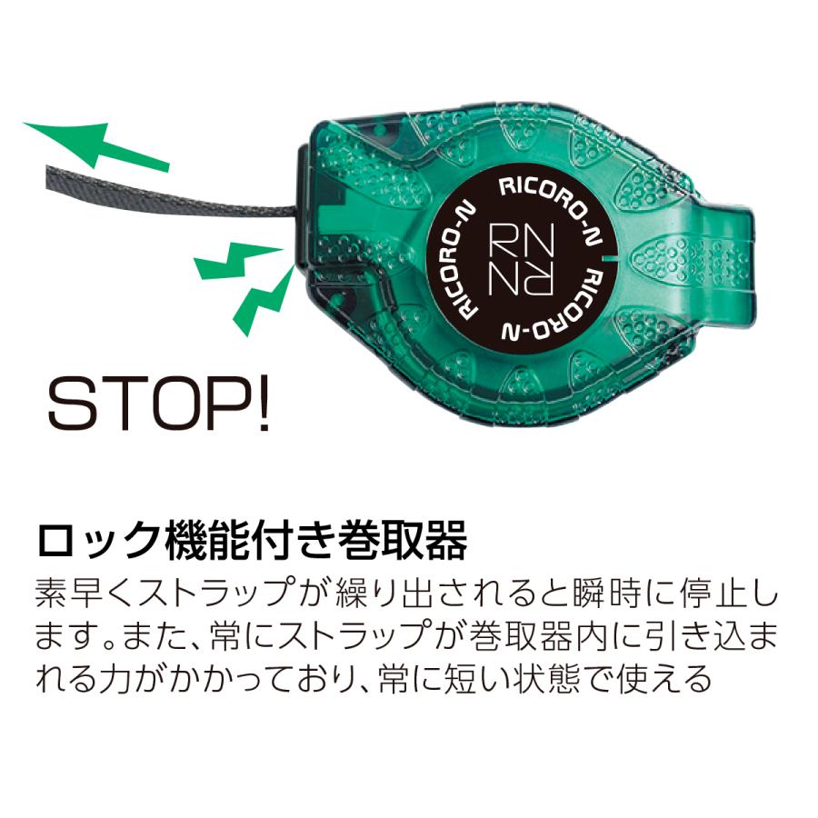 フルハーネス 新規格 安全帯 巻取り式ランヤード×2 フルハーネス セット RICORO-N HL-MR型 + PAHN-10A-BL-M Mサイズ 墜落制止用器具 サンコーの画像